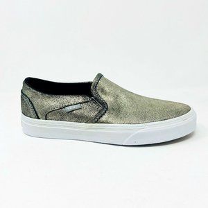 Vans Asher (Metallic) Gold Slip On Womens